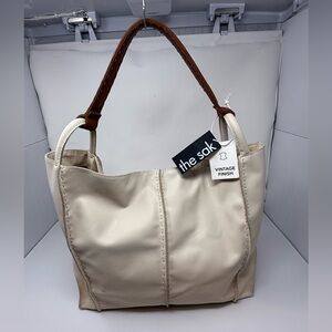 THE SAK- Los Feliz Leather Hobo Sak- NWT- Cream retails $169